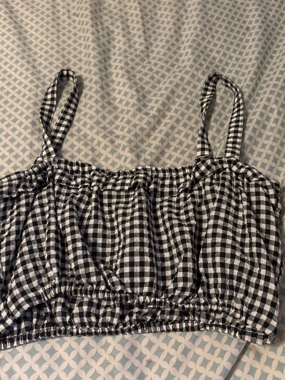 Black & White Gingham Top